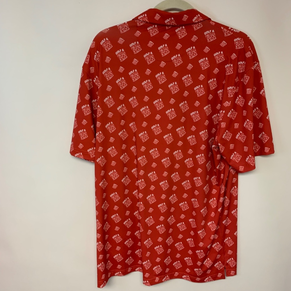 Swing Juice men’s polo SZ L golf quirky fun unique pizza lightweight bamboo - Picture 3 of 8